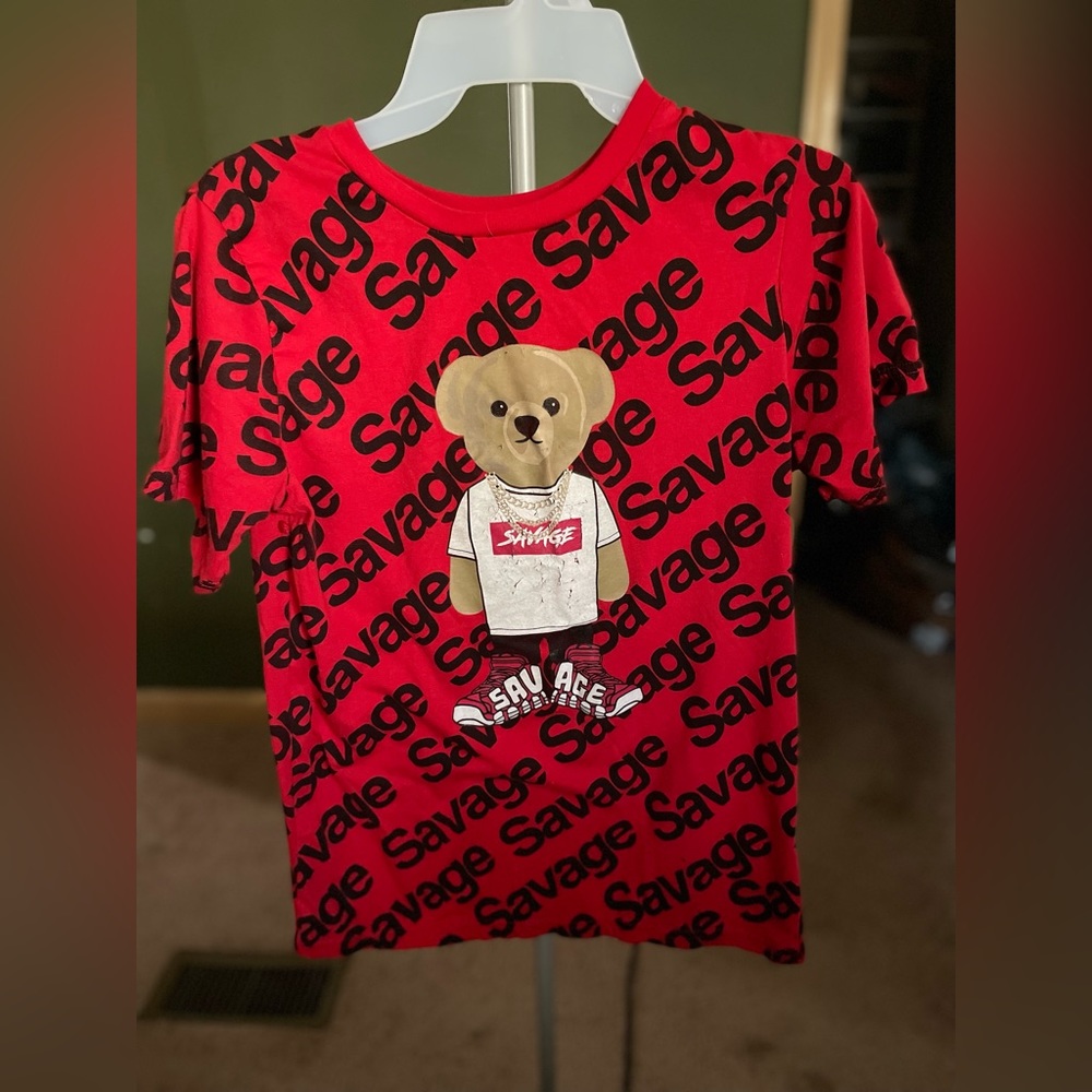 Adorable “Savage” Teddy T shirt by “Prime”